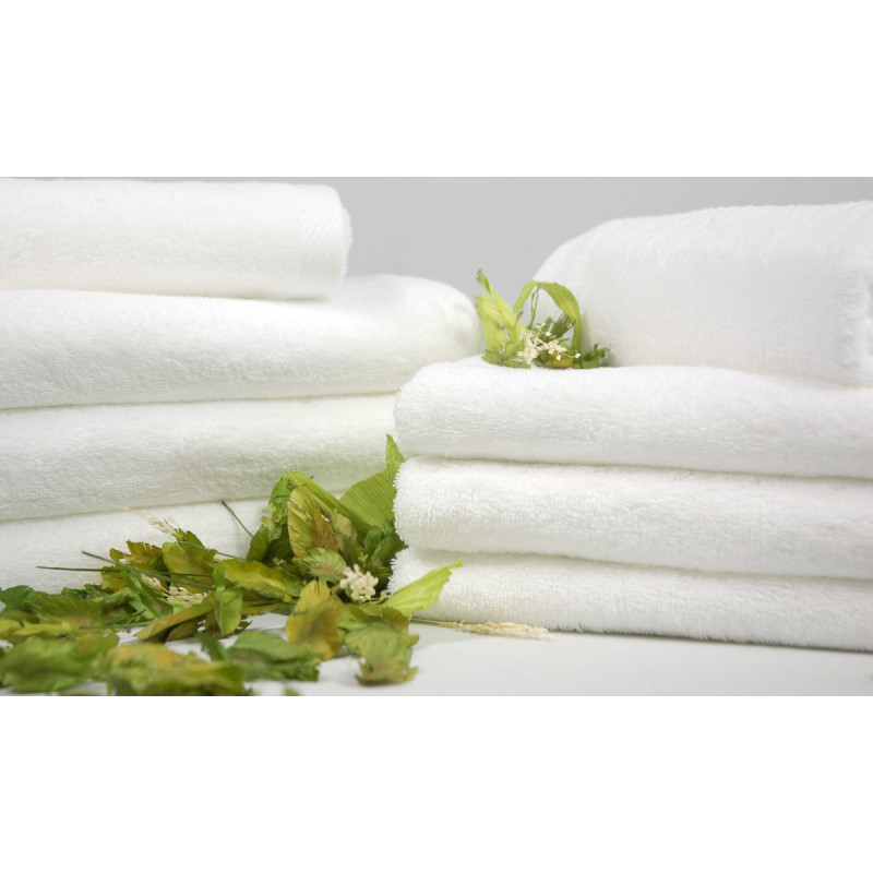 ZEFIR TOWEL 50X100 FROTTE WHITE 500G/DOUBLE TWISTED LOOP 20/2