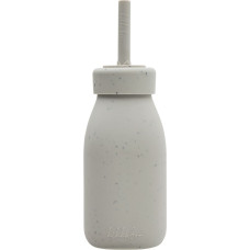 Bottle with straw Platinum Silicone Sand