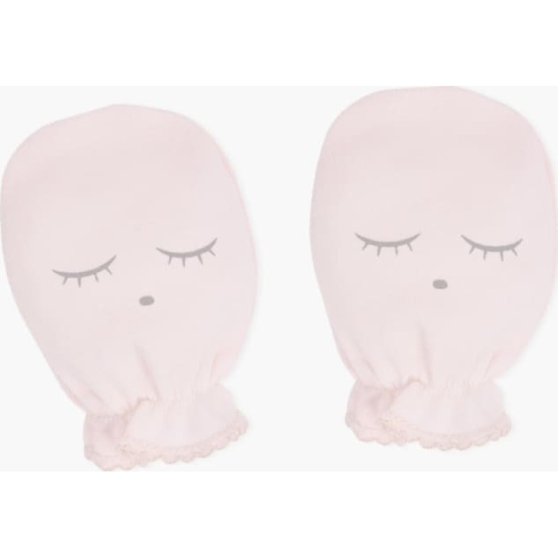 Livly Clothing Cimdi jaundzimu&scaron;ajiem Livly "pink/grey", one size