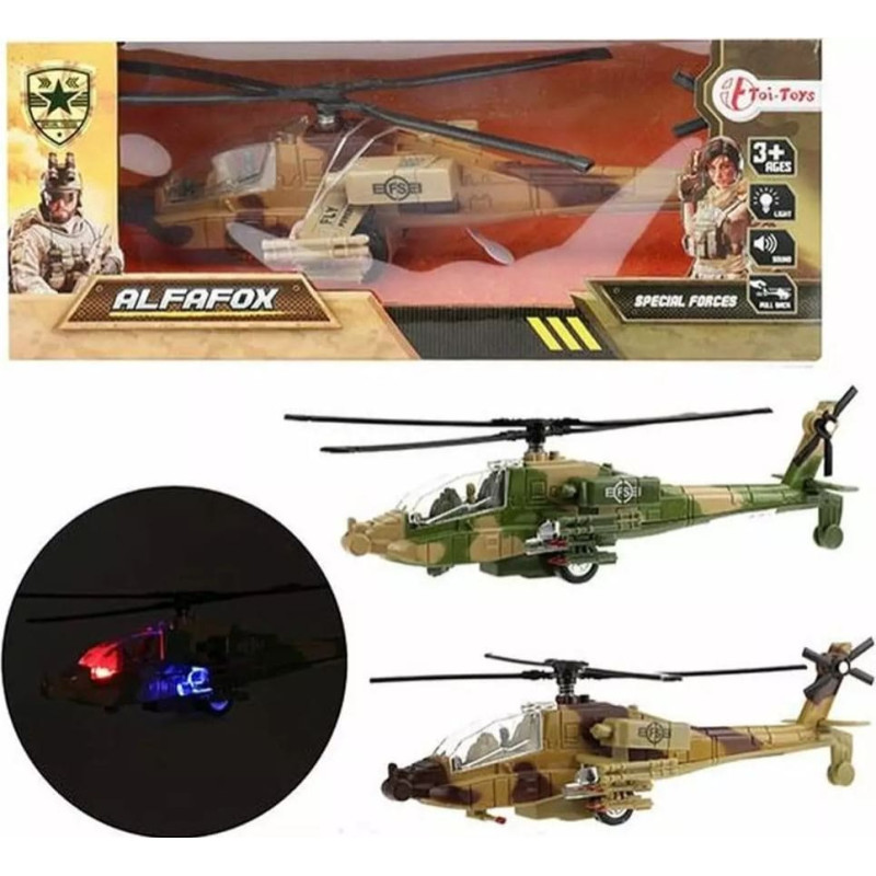 Sõjaväe helikopter valgusega 18 cm