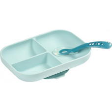 Beaba / Red Castle BEABA Silikona šķīvis ar nodalījumiem un piesūcekņiem, Light Blue