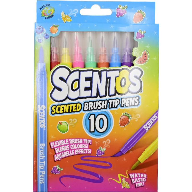 Dumel SCENTOS ST 20465 lõhnastatud viltpliiatsid – pintslitüüpi, 10 tk