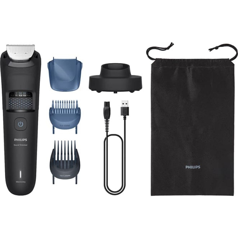 Philips Series 5000 Bārdas trimmeris, lādējams, melns ar zilu - BT5780/15