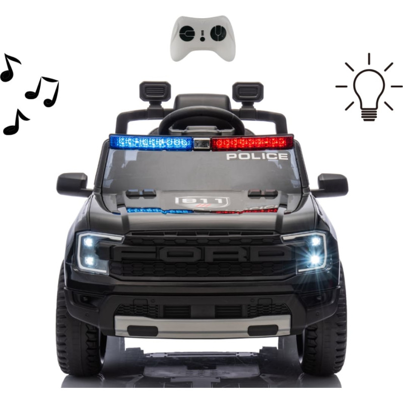 Milly Mally akutoitel sõiduk Ford Ranger Police, must