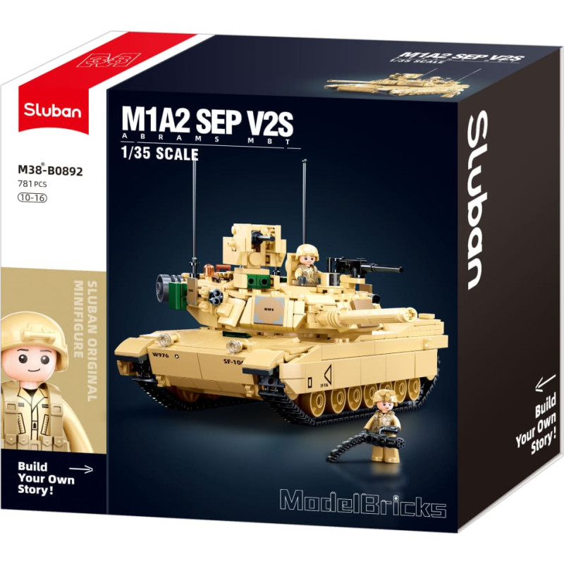 Sluban ehitusklotsid, M1A2 SEP v2 Abrams tank, 781 tk.