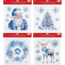 WITRAŻ Z BROKATEM BŁĘKITNY 4 WZORY