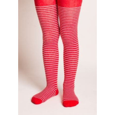 Bellissima Children tights B401 red-white stripes 134/140