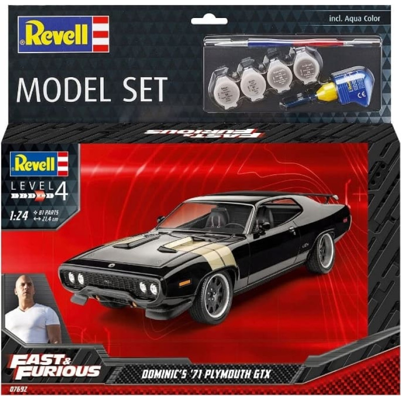 Revell H Model Set F&F Dominics 1971Plymouth GTX