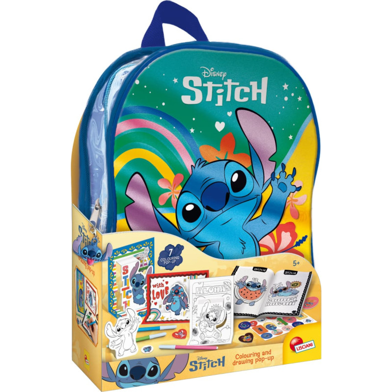 Lisciani STITCH krāso&scaron;anas un zīmē&scaron;anas komplekts mugursomā, 110674