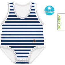 Growing body Bio Cotton Summer 0-36m Indigo stripes