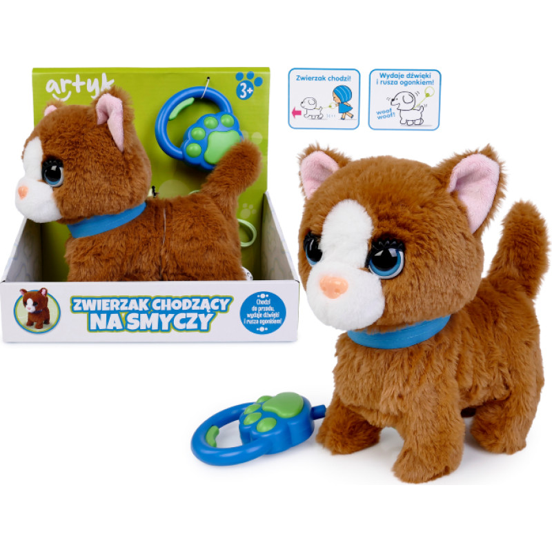 Artyk 185588 Kot chodzący na smyczy brązowy