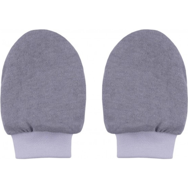 Minikid Zīdaiņu cimdiņi-dūraiņi kokvilnas GREY (990)