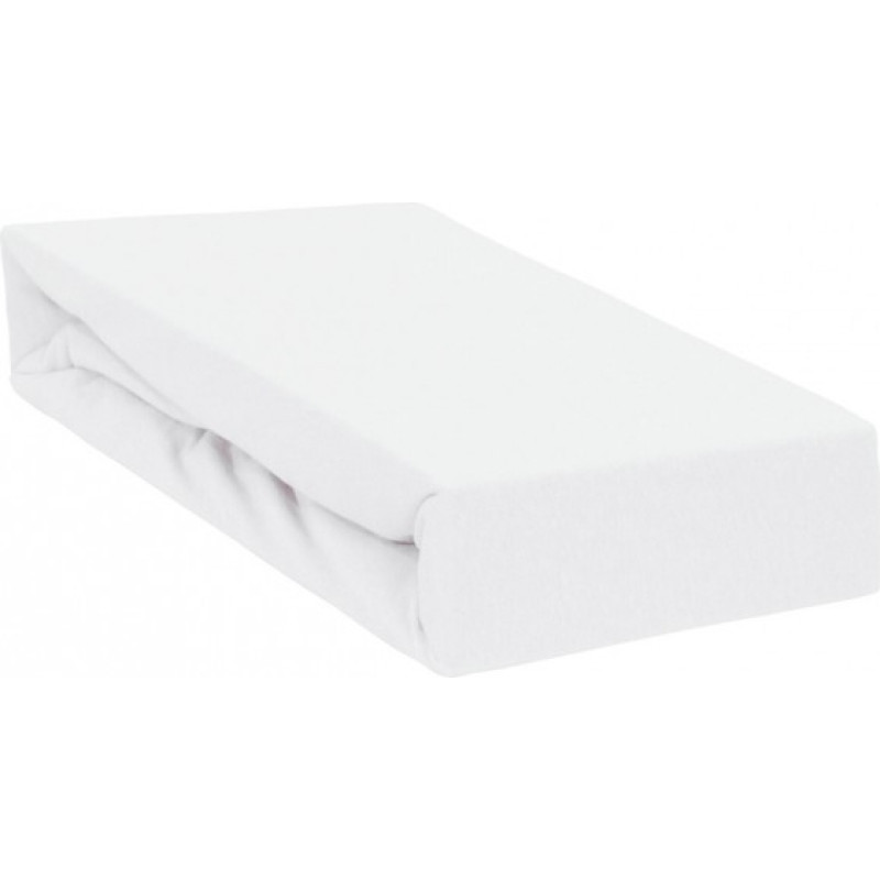 Miniania Palags jersī ar gumiju 120x60 cm WHITE (0445)