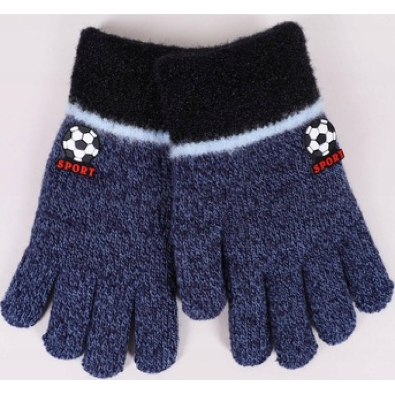 Yo Baby Cimdiņi 5P ar aplikāciju 3D 14 cm RED-0246 boy