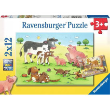 Ravensburger Puzzle 2x12 pcs Farm Animals