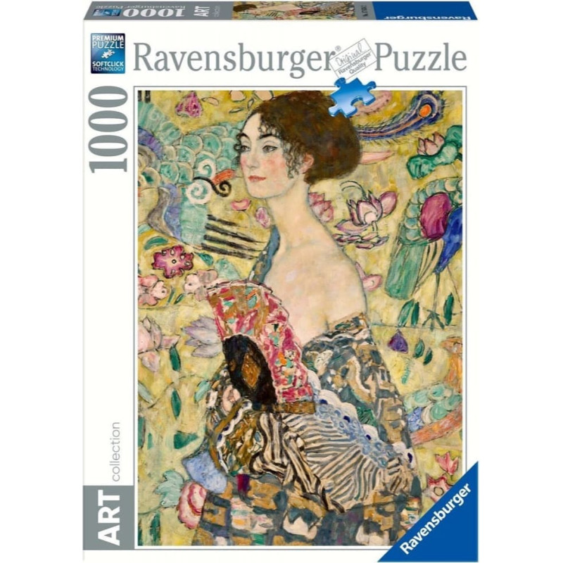 Ravensburger Puzzle 1000 Klimt: Lady with Fan