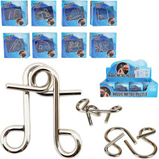 UKŁADANKA LOGICZNA METALOWA IQ 8 WZORÓW