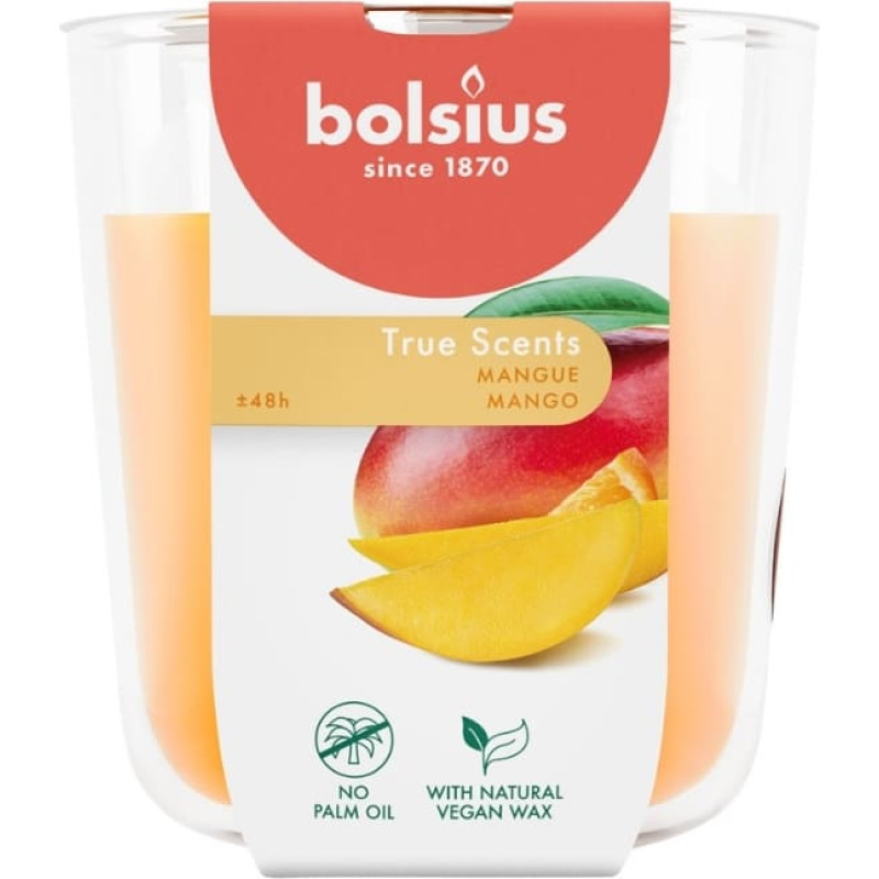 Bolsius Svece arom. stikla gl. True Scents &Oslash;97x85mm mango