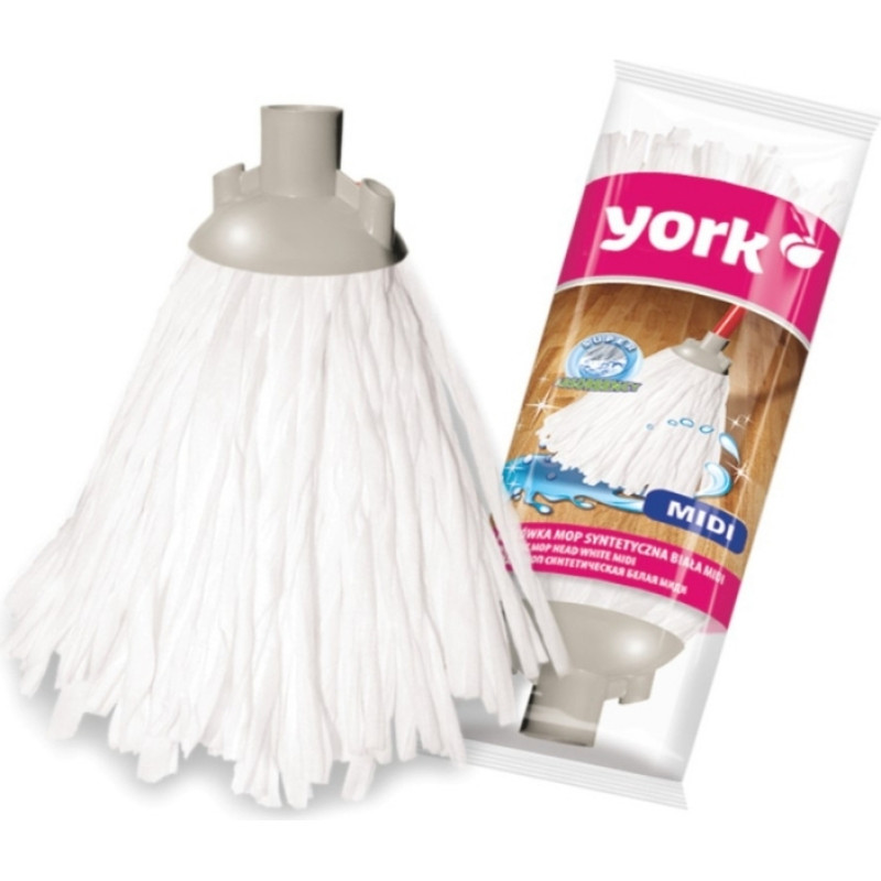 York Sintētiskā mop galva MIDI balta