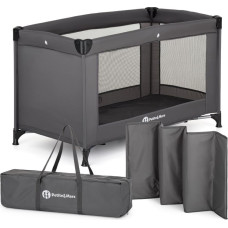 Petite&Mars Travel cot - 17738 - 1 level - LITE - DARK GREY ***