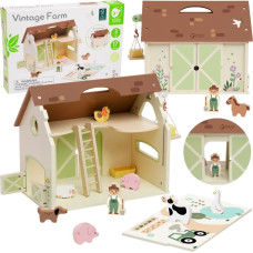 Classic World Wooden Farm House Vintage Figure Set 17 pcs.