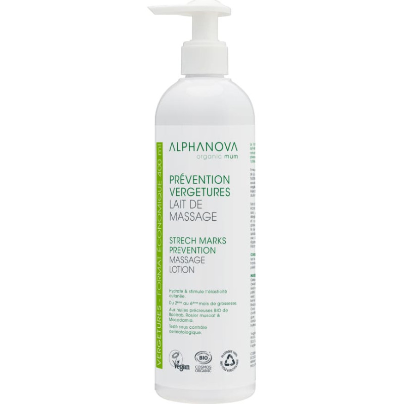 Alphanova SANTE Organic Intensive Anti-Stretch Mark Cream WITH ALOE VERA AND BAOBAB EXTRACT 400 ML