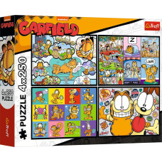 Trefl GARFIELD 4x250 det. dėlionių rinkinys &bdquo;Garfieldas&ldquo;