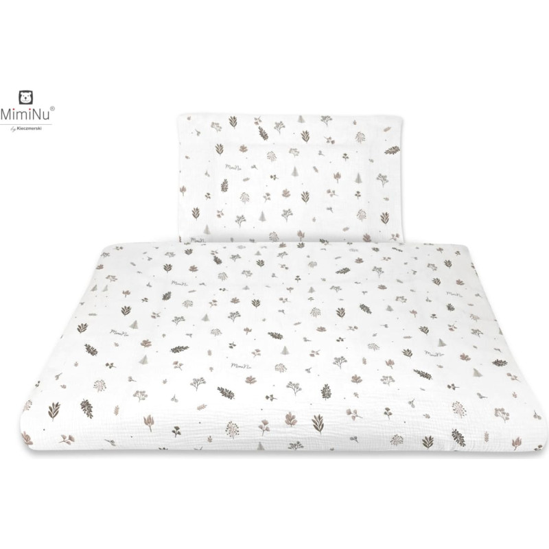 Miminu KIECZMERSKI Pościel C-2 100x135 cm MIMINU DESIGN Listki bawełna 100%