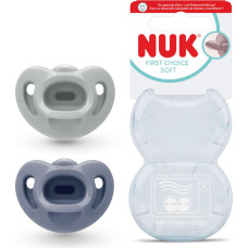 NUK 10175374 NUK First Choice dummies SI1 SOFT GREEN/BLUE 2 pcs. 0-6m