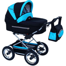 Baby Fashion FANARI Universal stroller 2in1, 105 black+turkus