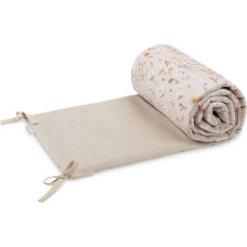 Sensillo CRIB BUMPER VELVET BLOOM BEIGE