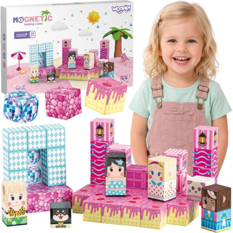 Woopie Magnetic Blocks Cubes Magnets 59pcs 3D