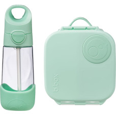 B.box 63020 Zestaw Mini Lunchbox + butelka tritanowa ze słomką 450ml Spearmint