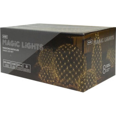 Magic Lights Magical LED Net Lights, 160 LEDs, 8 Lighting Modes, 2700K, 2 &times; 2 m, 230V ML77032