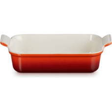 Le Creuset Cepamtrauks taisnstūra Heritage akmens masas 26x19cm / 2,4L oranžs