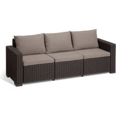 Keter Dārza dīvāns trīsvietīgs California 3 Seater Sofa brūns