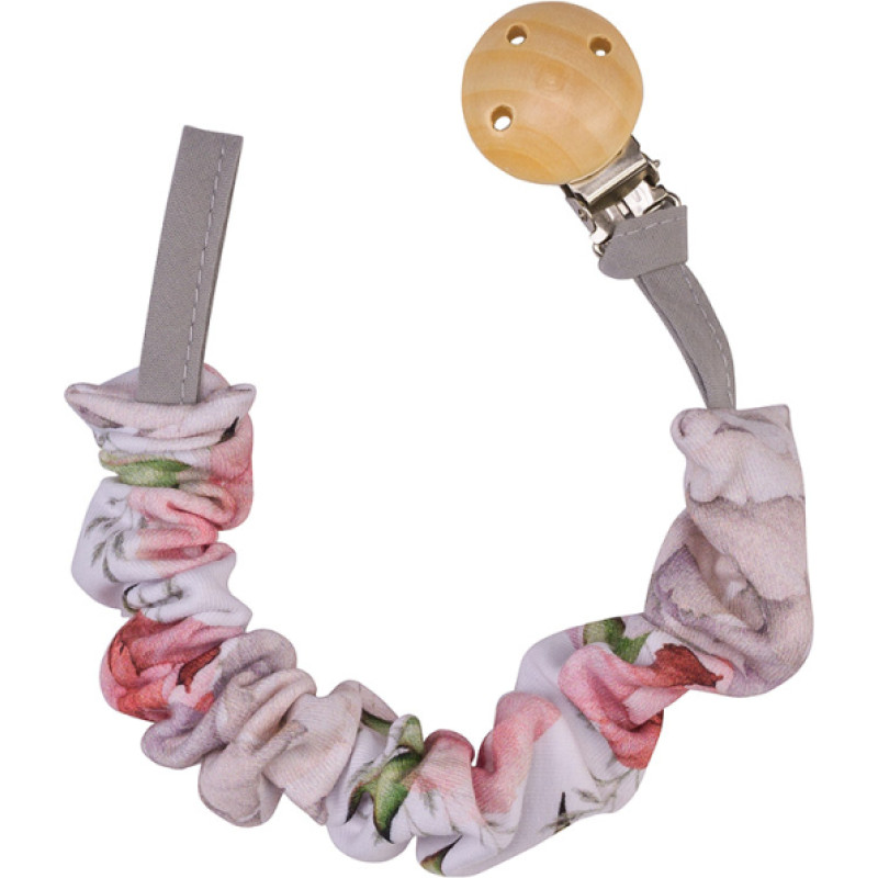 Baby In World BABY 01268 Zawieszka do smoczka Peonie - bawełna