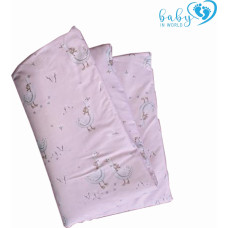 Baby In World BABY 01632 Kołdra i poduszka 135x100 40x60 Gąski R&oacute;żowe
