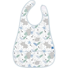 EVA bib with crumb catcher Savanna Pattern Blue