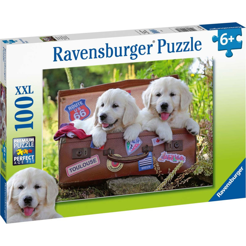 Ravensburger Puzzle Traveling Pups 100pc 10538