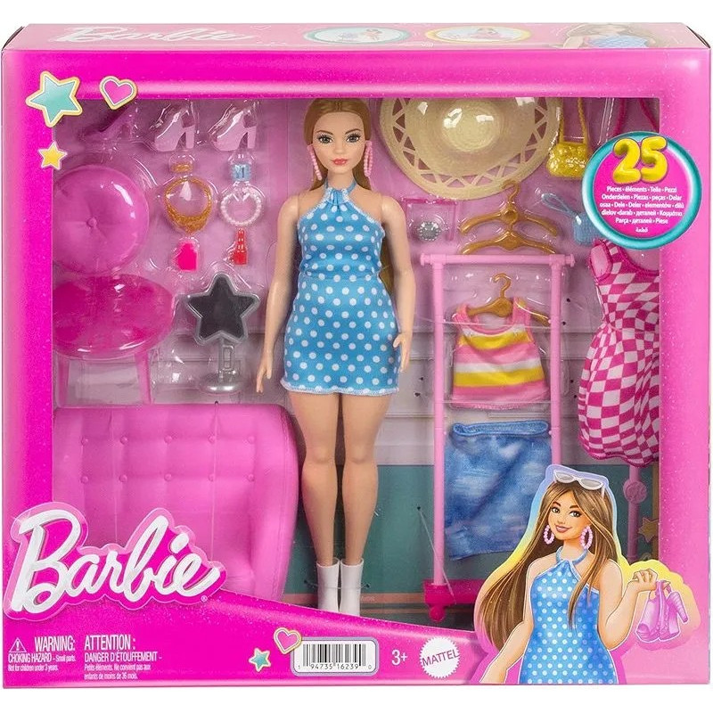 Barbie Fashion Doll and Wardrobe Set HPL78