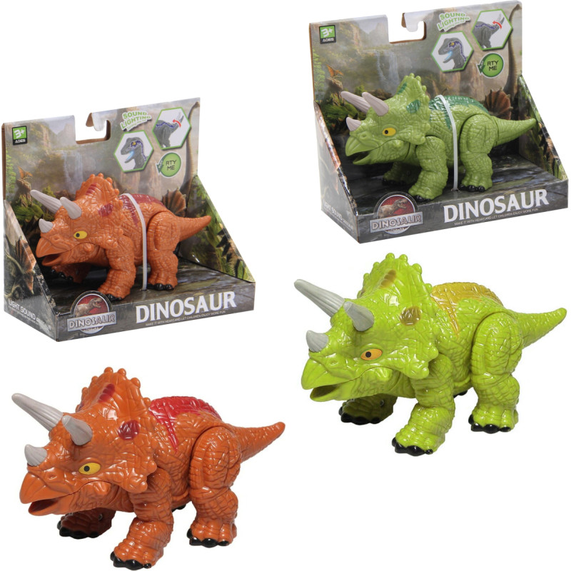 DINOZAUR TRICERATOPS NA BATERIE