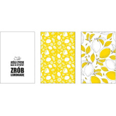 TOWEL SET 3 PCS 40X60 KUKE 001 LEMONS COTTON.