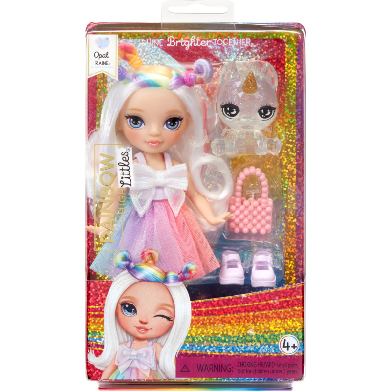 Rainbow High 531203-EUC Rainbow High Littles Dolls- Opal (Rainbow)