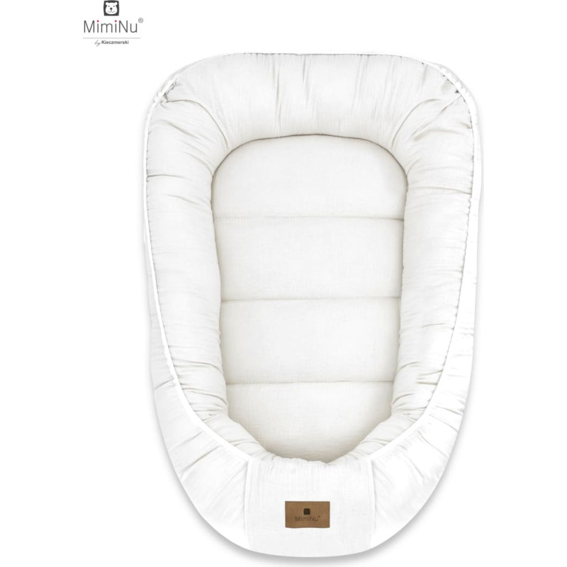 Miminu KIECZMERSKI Kokon niemowlęcy MUŚLIN BAWEŁNIANY śmietanka bawełna 100%