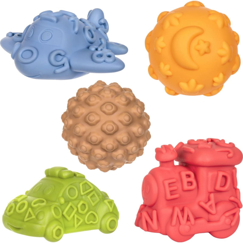 Tullo 498 Sensoryczne pojazdy, piłeczki sensoryczne - zestaw 5 szt.