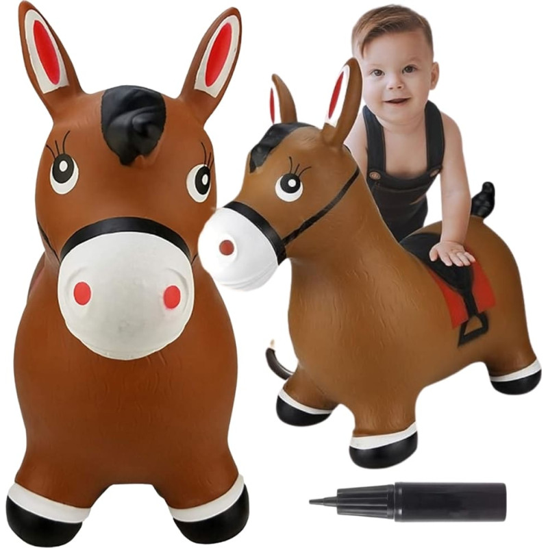 Woopie Skoczek Gumowy do Skakania Konik + Pompka