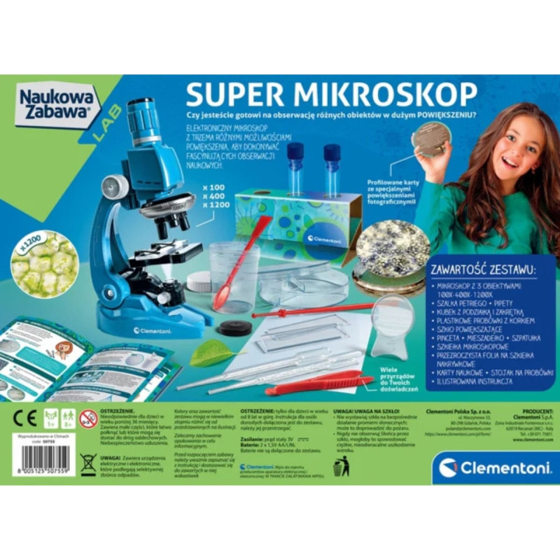 Clementoni Naukowa Zabawa Lab 50755 – Super mikroskoop