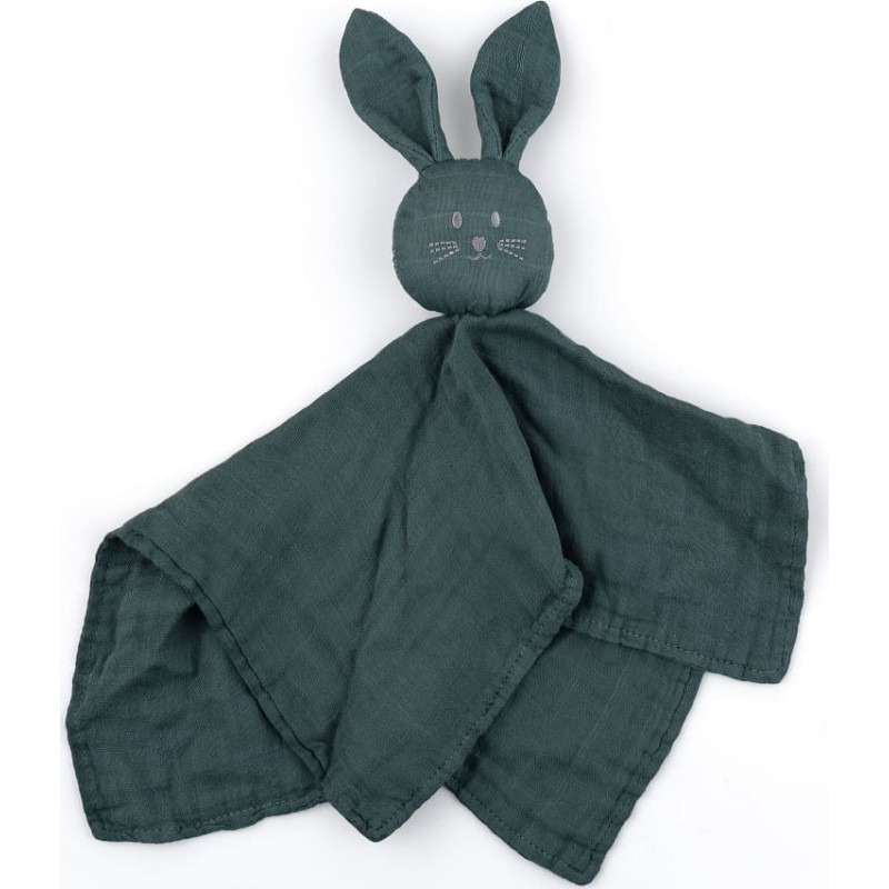 Petite&Mars 416817 Bambusowa muślinowa przytulanka Hugo Misty Green