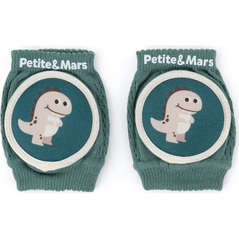 Petite&Mars 522817 Elastyczne nakolanniki do raczkowania Follow Misty Green 6 m+